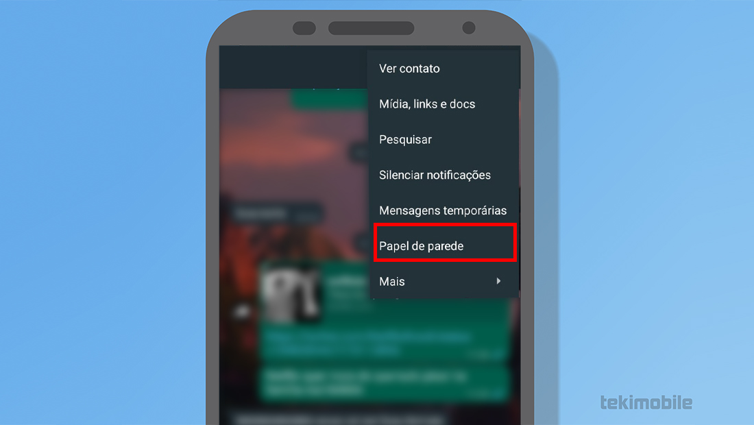 como mudar o papel de parede do whatsapp especifico