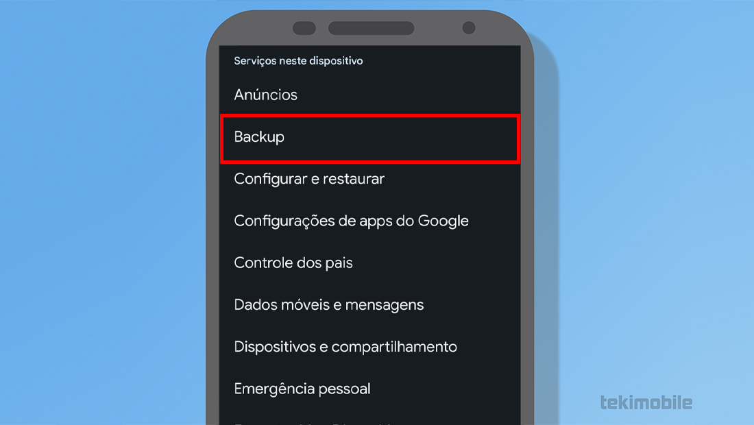 como restaurar dados no Android