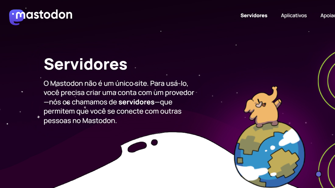 como usar o Mastodon servidores conectar