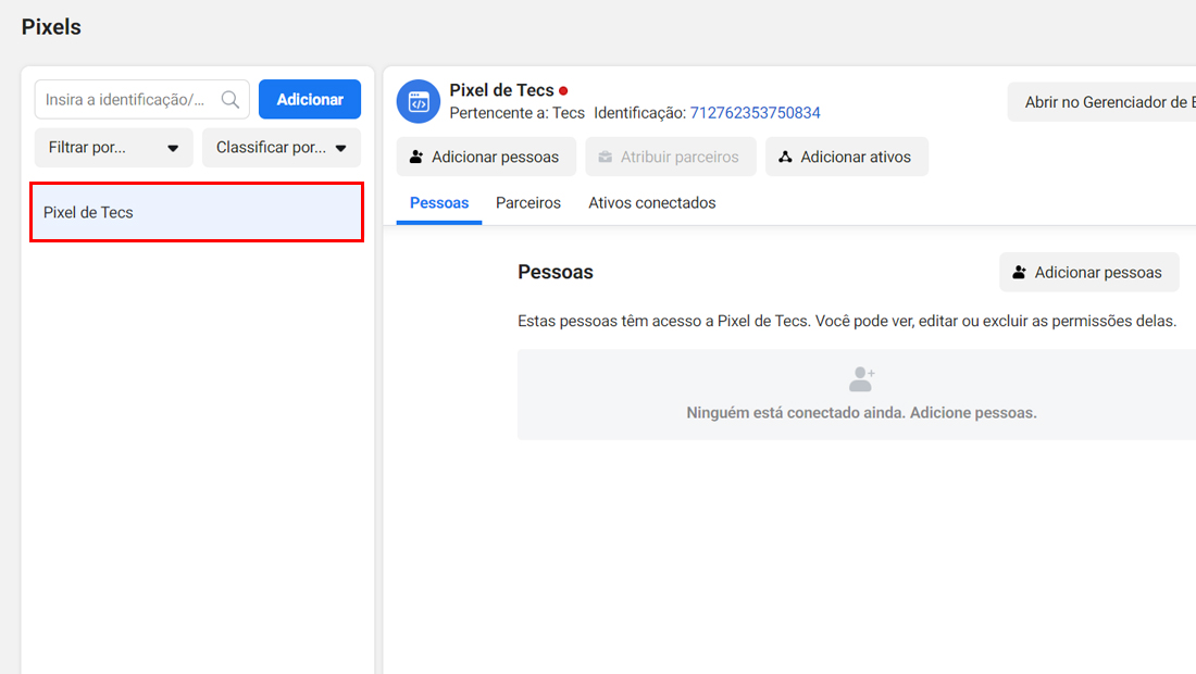 Como excluir um Pixel do Facebook pixel de tecs