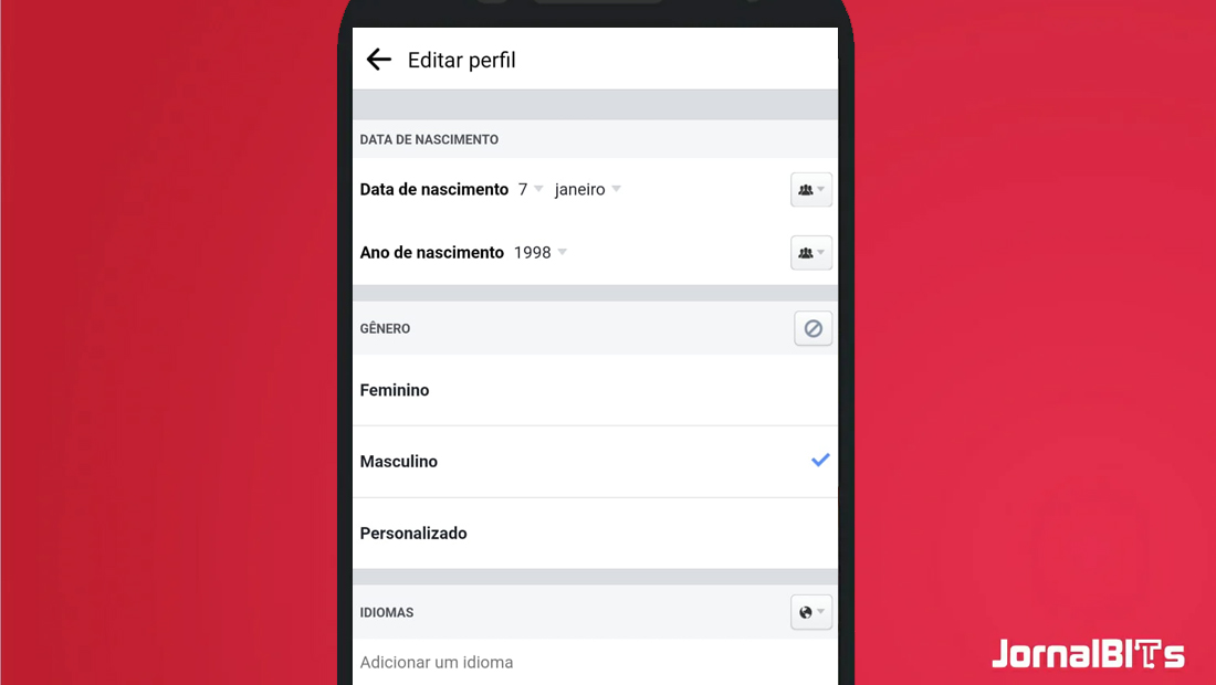 como mudar a data de nascimento no facebook data