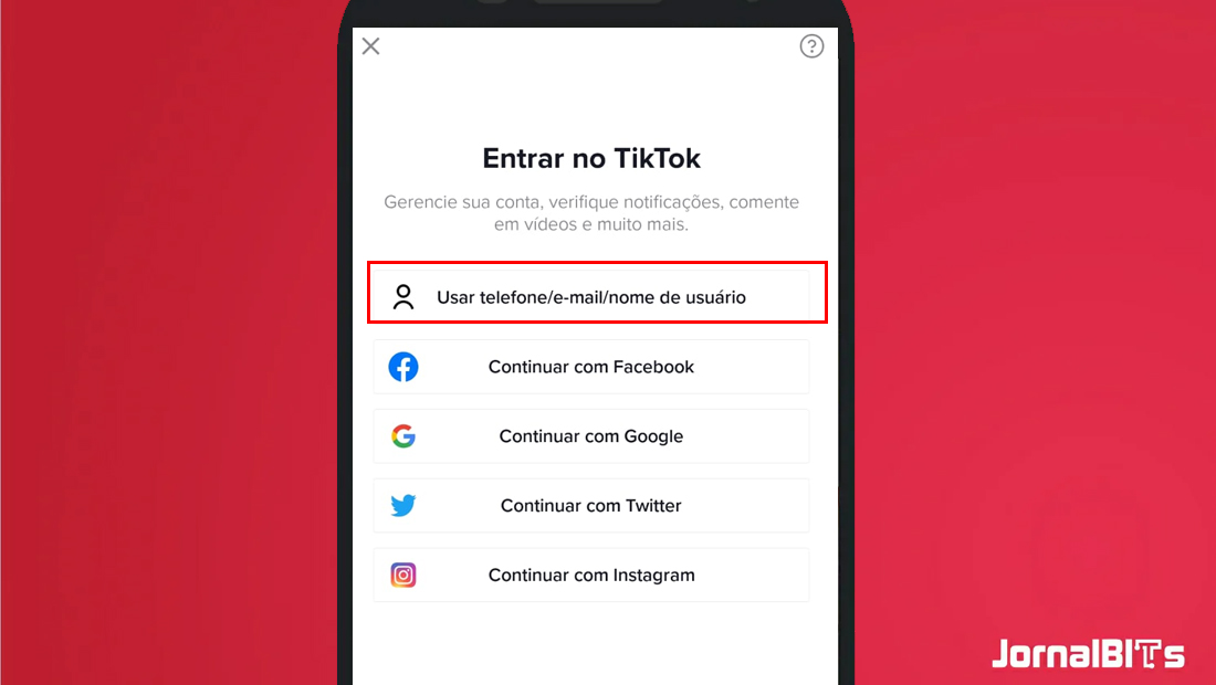 como recuperar conta do tiktok