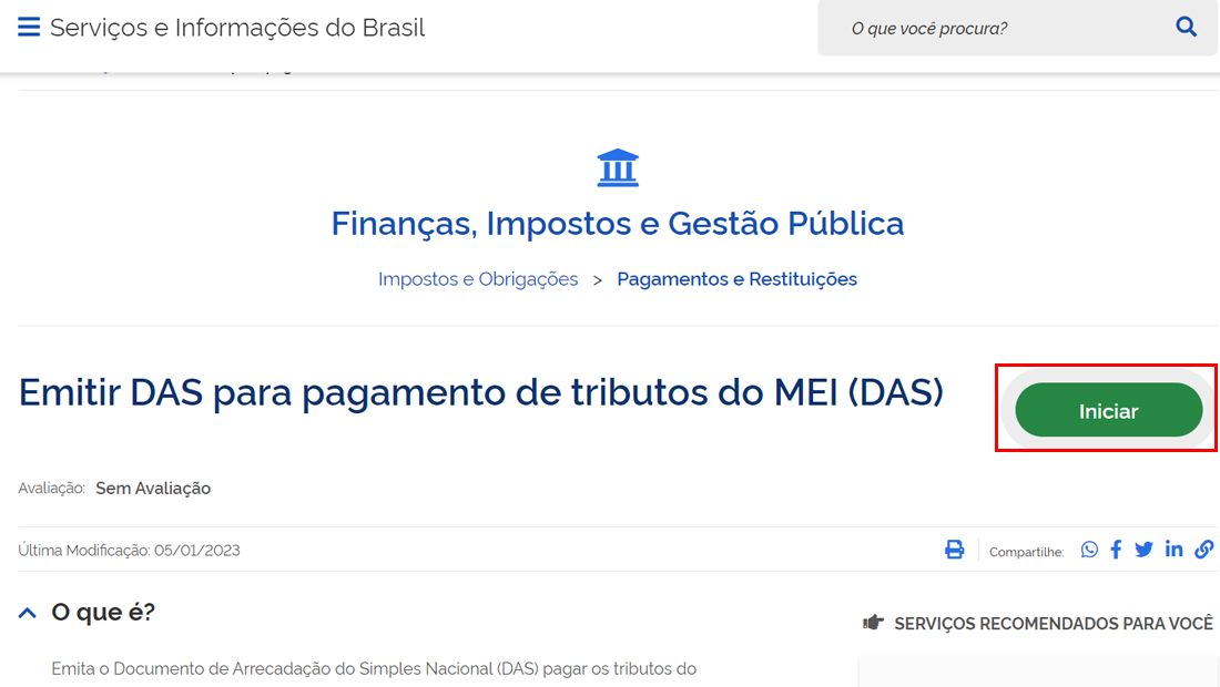 Como pagar impostos e taxas no Portal do Empreendedor iniciar