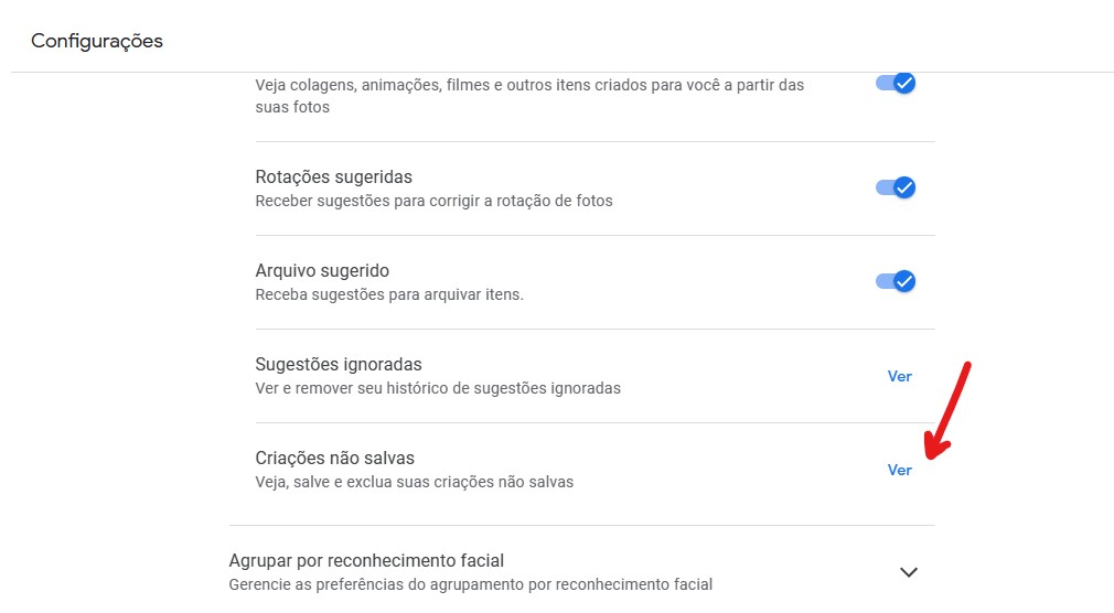 Como ver criações não salvas do Google Fotos 3