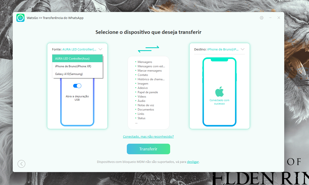 Transferir WhatsApp Android para iPhone 3