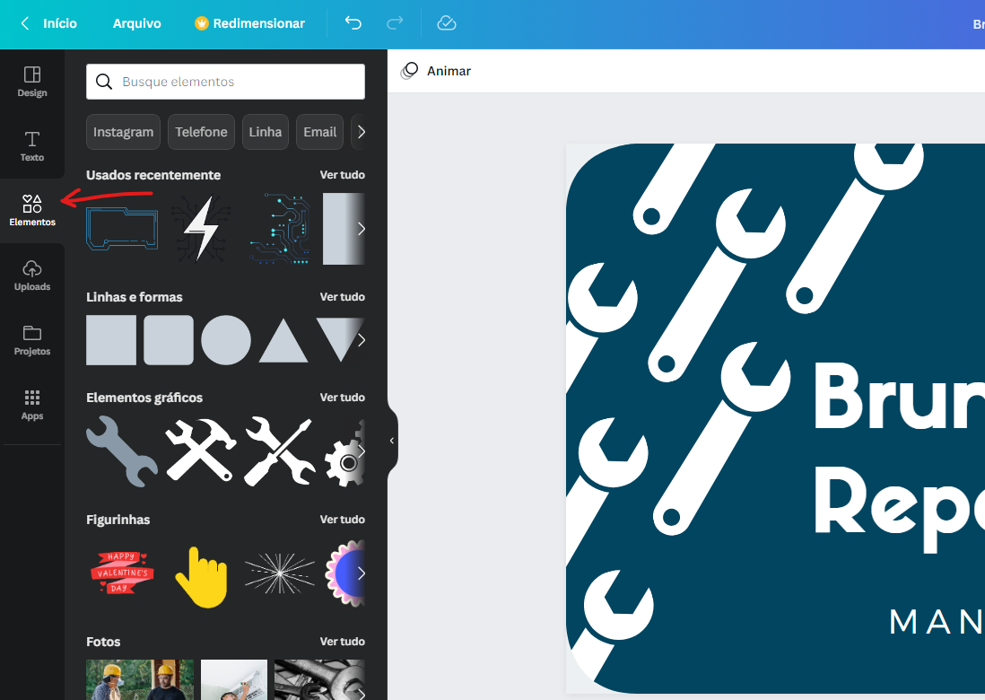 Como criar cartão de visita digital no Canva 3
