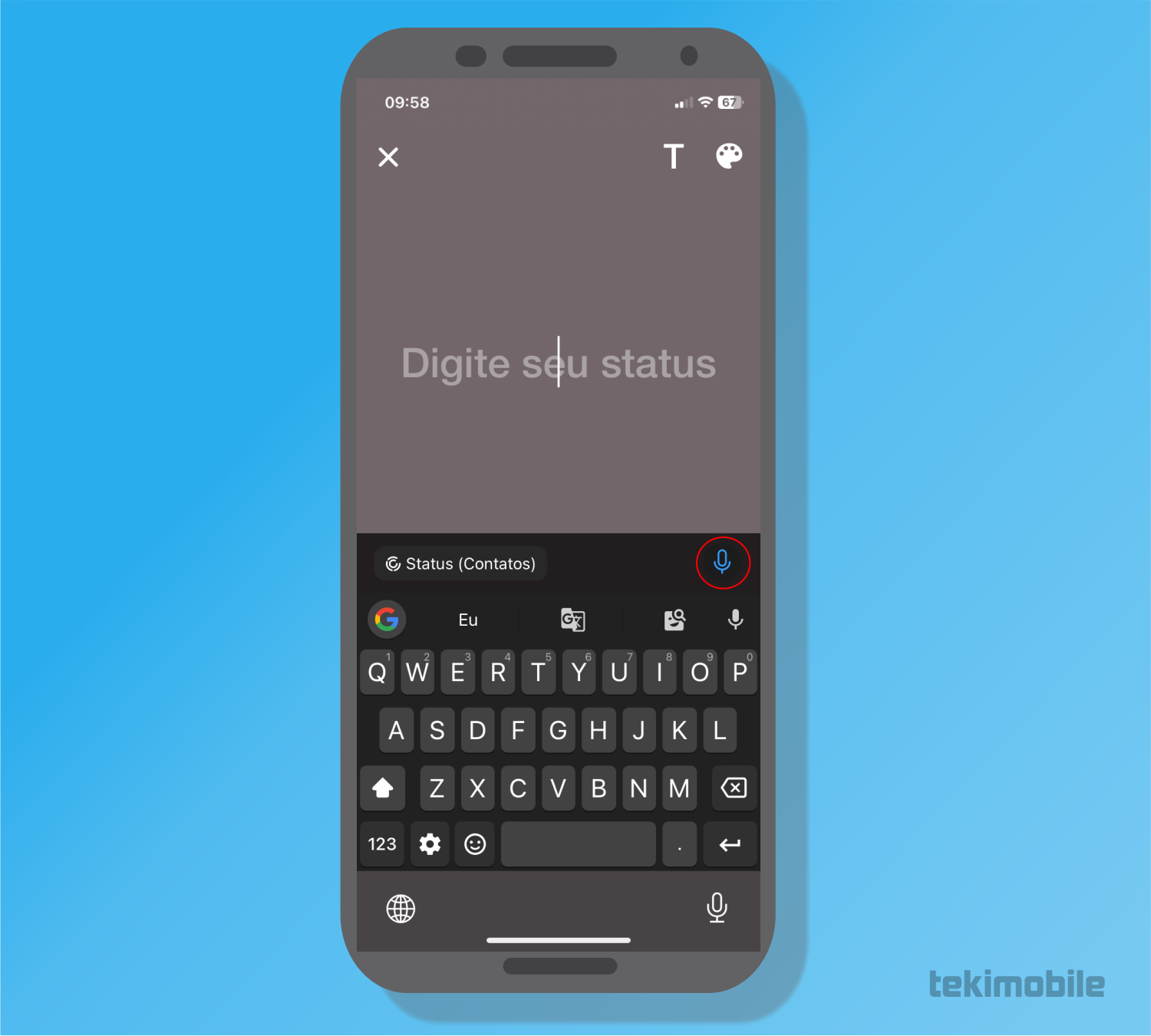 Como postar áudio no Status do WhatsApp 1
