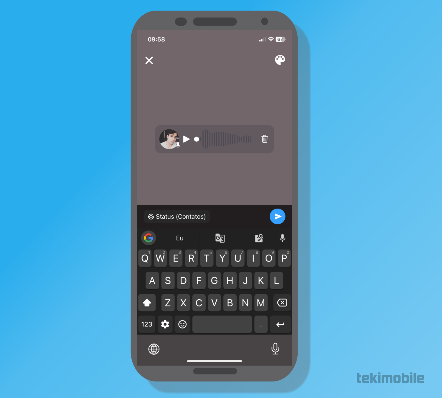 Como postar áudio no Status do WhatsApp 2
