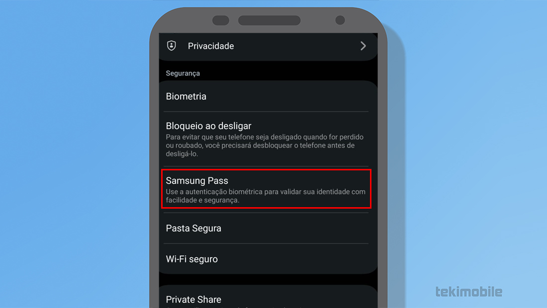 Como usar Samsung Pass no Twitter app