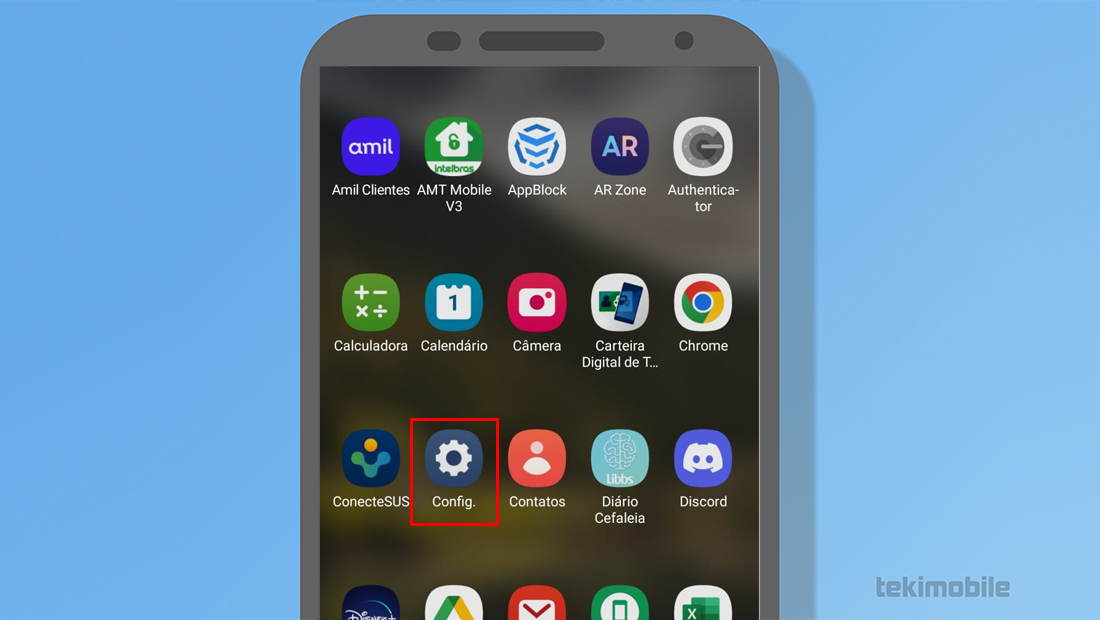 configurações celulares da samsung