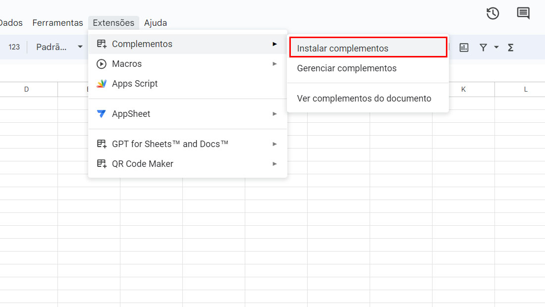 complementos google planilhas chatgpt