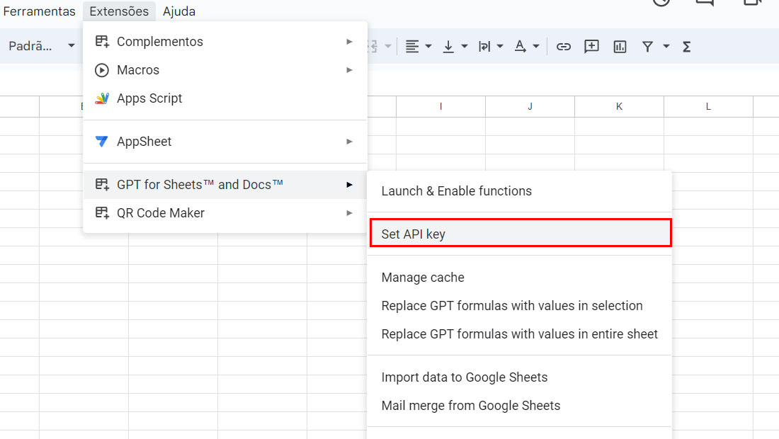 set api key chatgpt