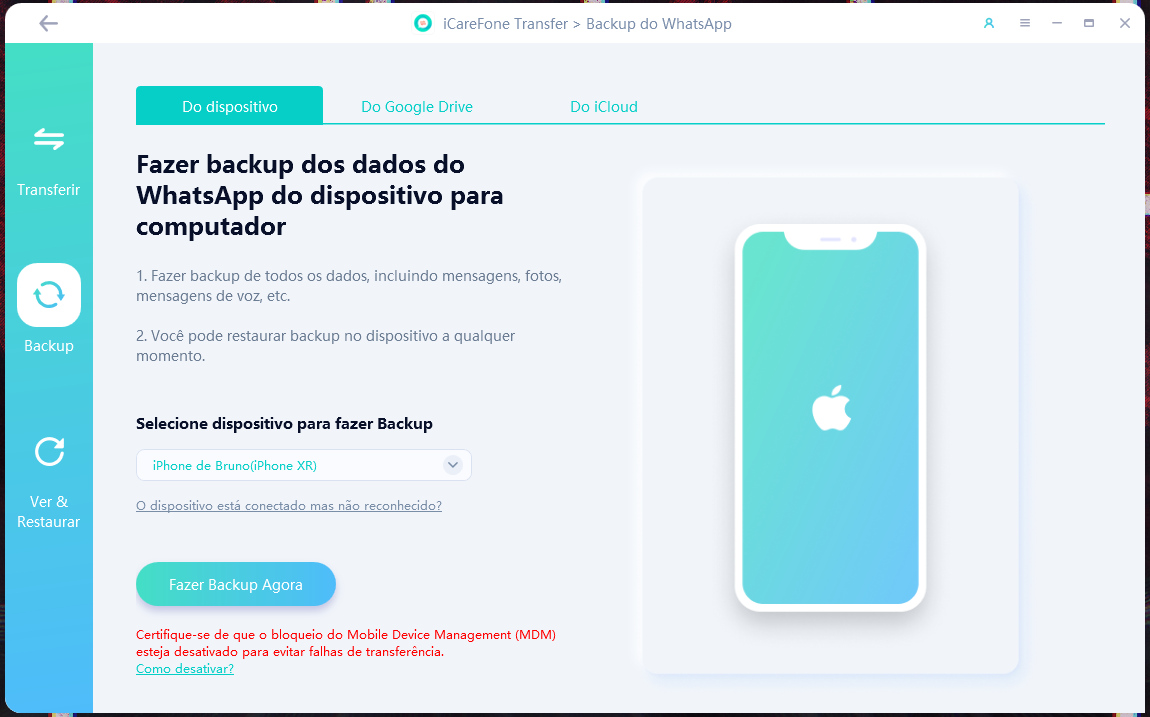 Como Restaurar Backup do WhatsApp no iPhone pelo Google Drive 7