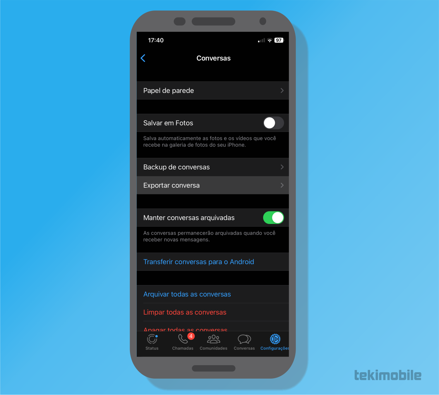 Como Restaurar Backup do WhatsApp no iPhone pelo Google Drive