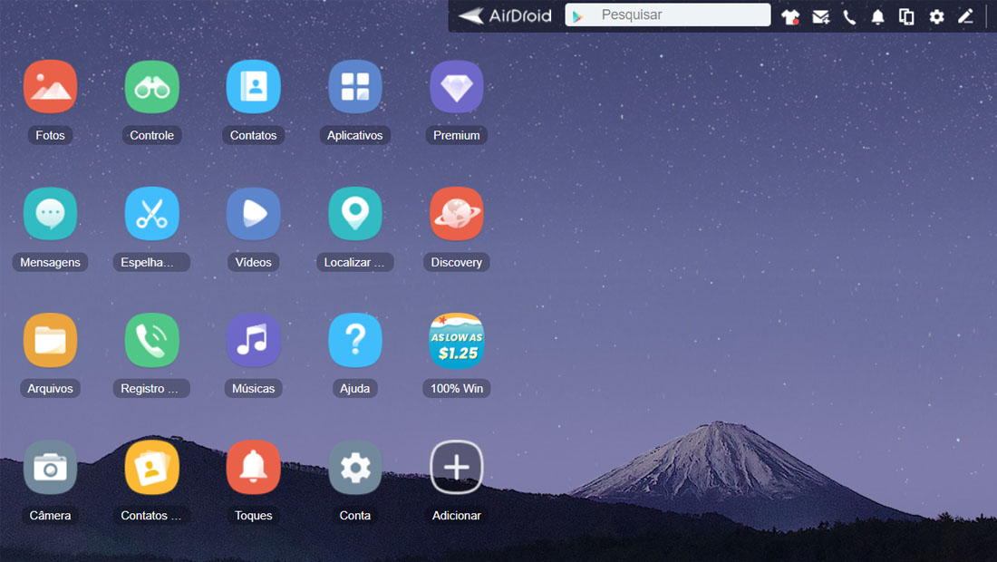 airdroid interface