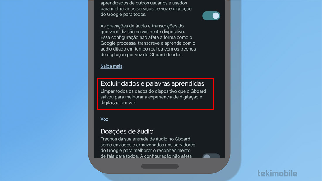 apagar gboard android