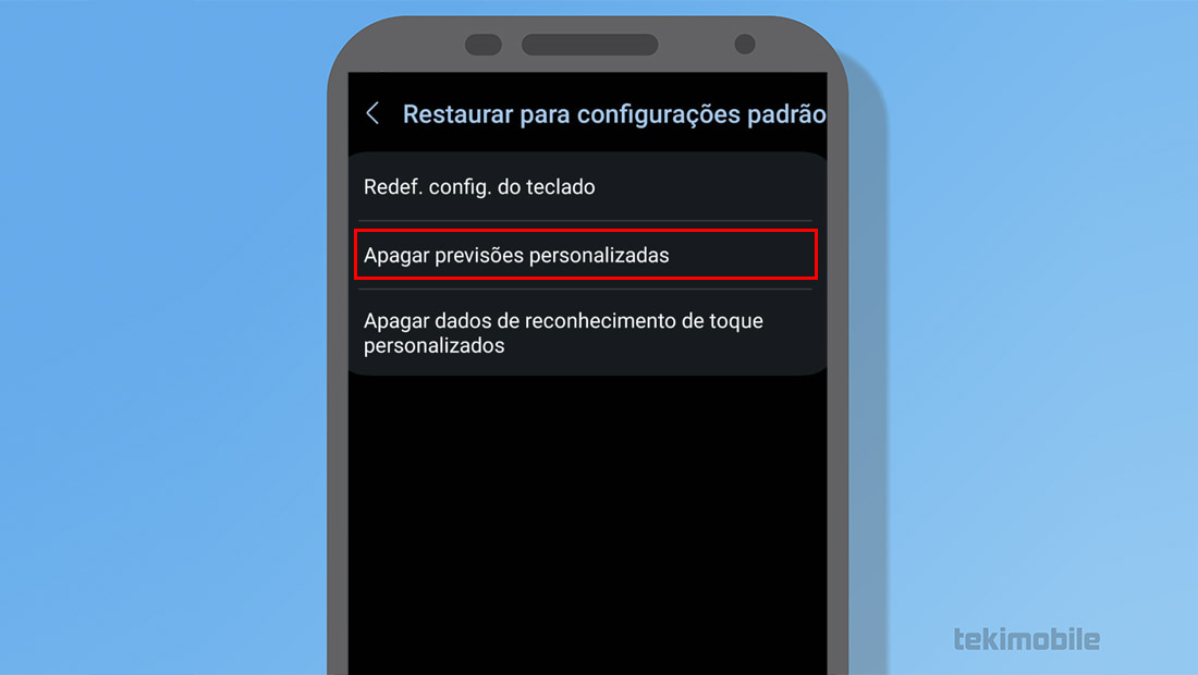apagar previsões android