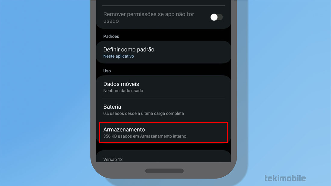 armazenamento samsung android