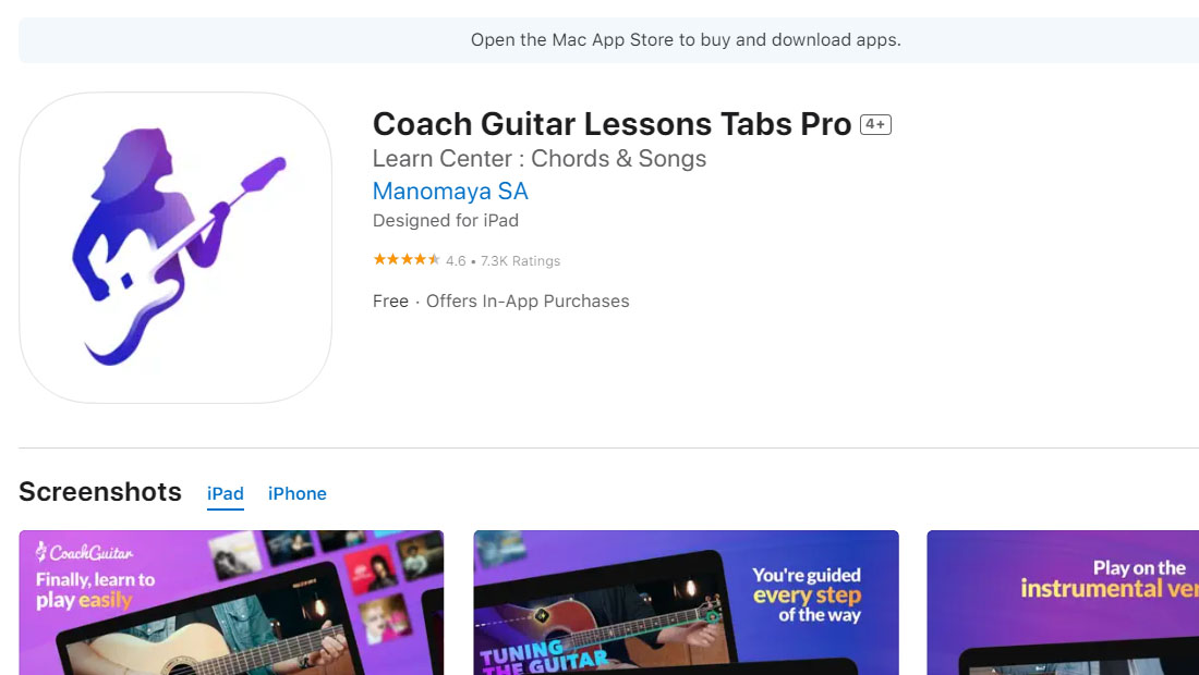 coach guitar ios guitarra