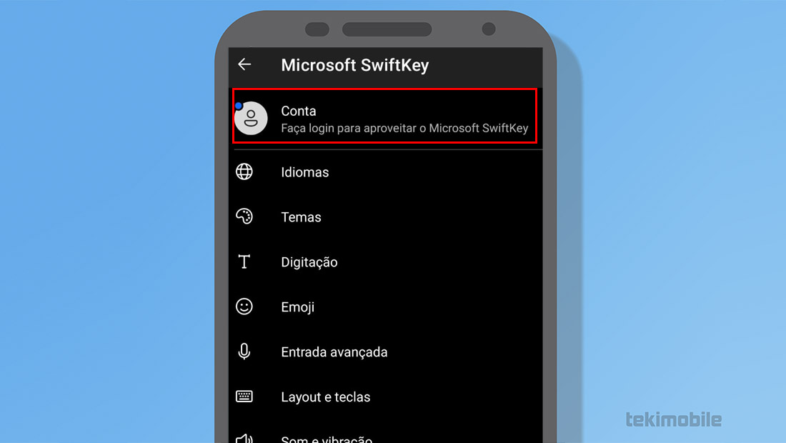 conta microsoft swift key