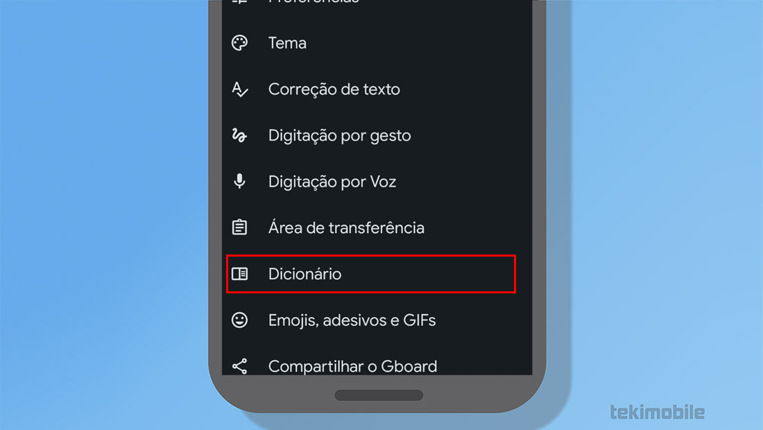 dicionário Android