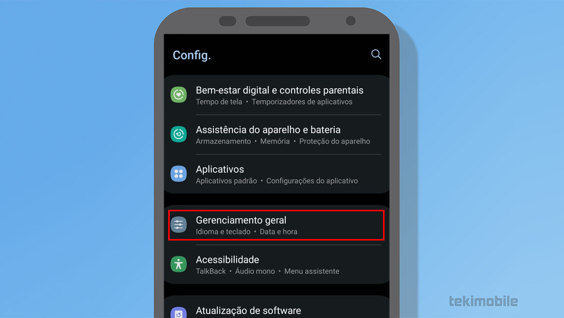 gerenciamento geral android