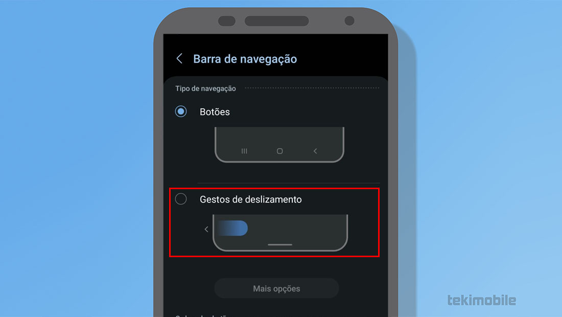 gestos de deslizamento samsung galaxy