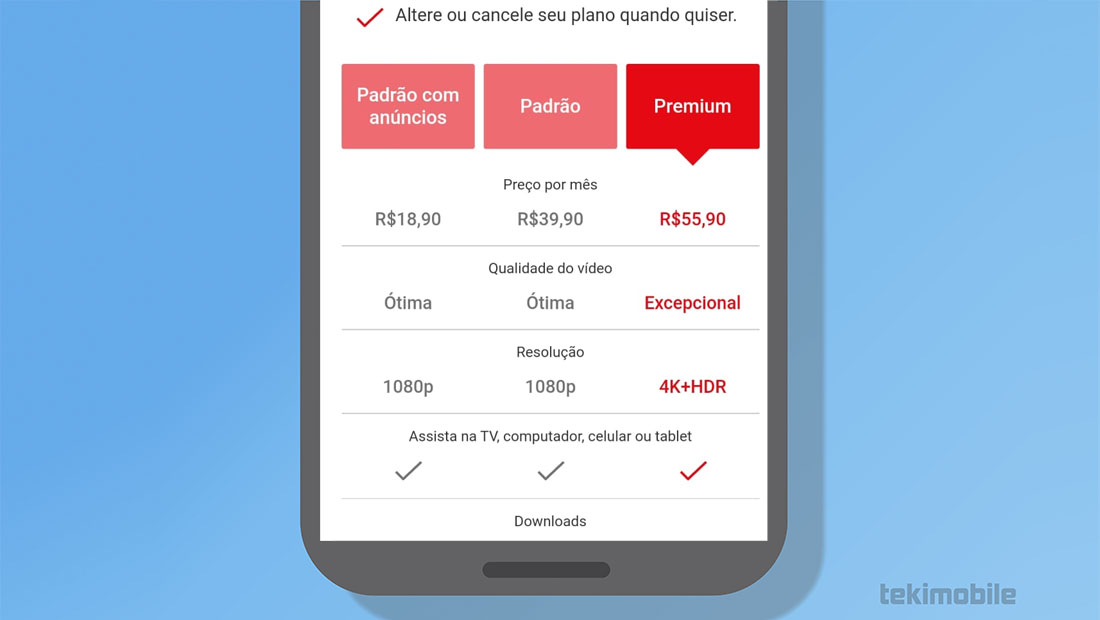 netflix planos