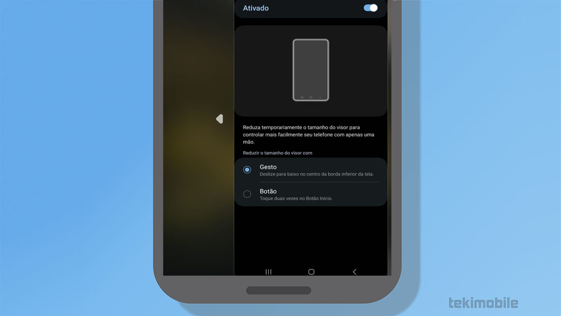 tela menor samsung galaxy