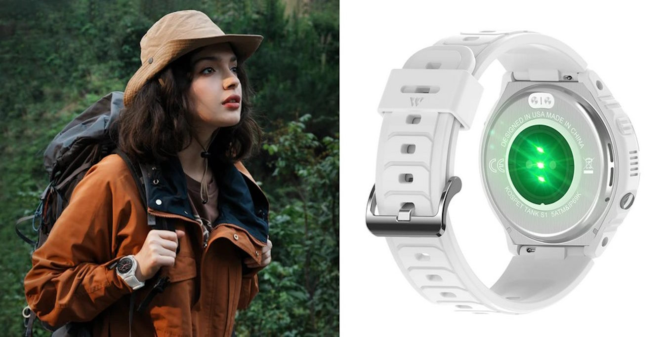 KOSPET TANK S1, Smartwatch com tela de AMOLED por R$ 427