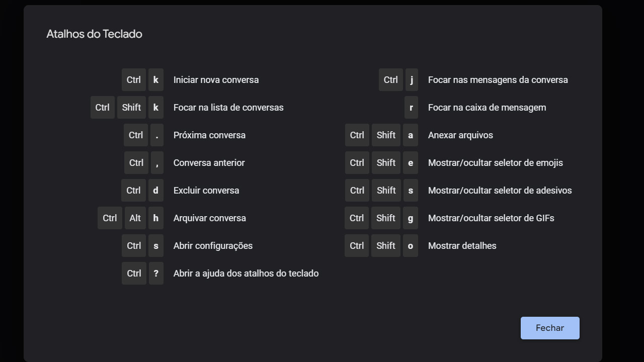 atalhos mensagens android