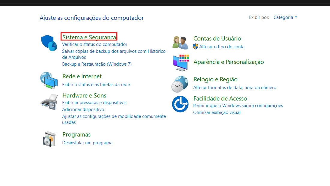 sistema segurança windows