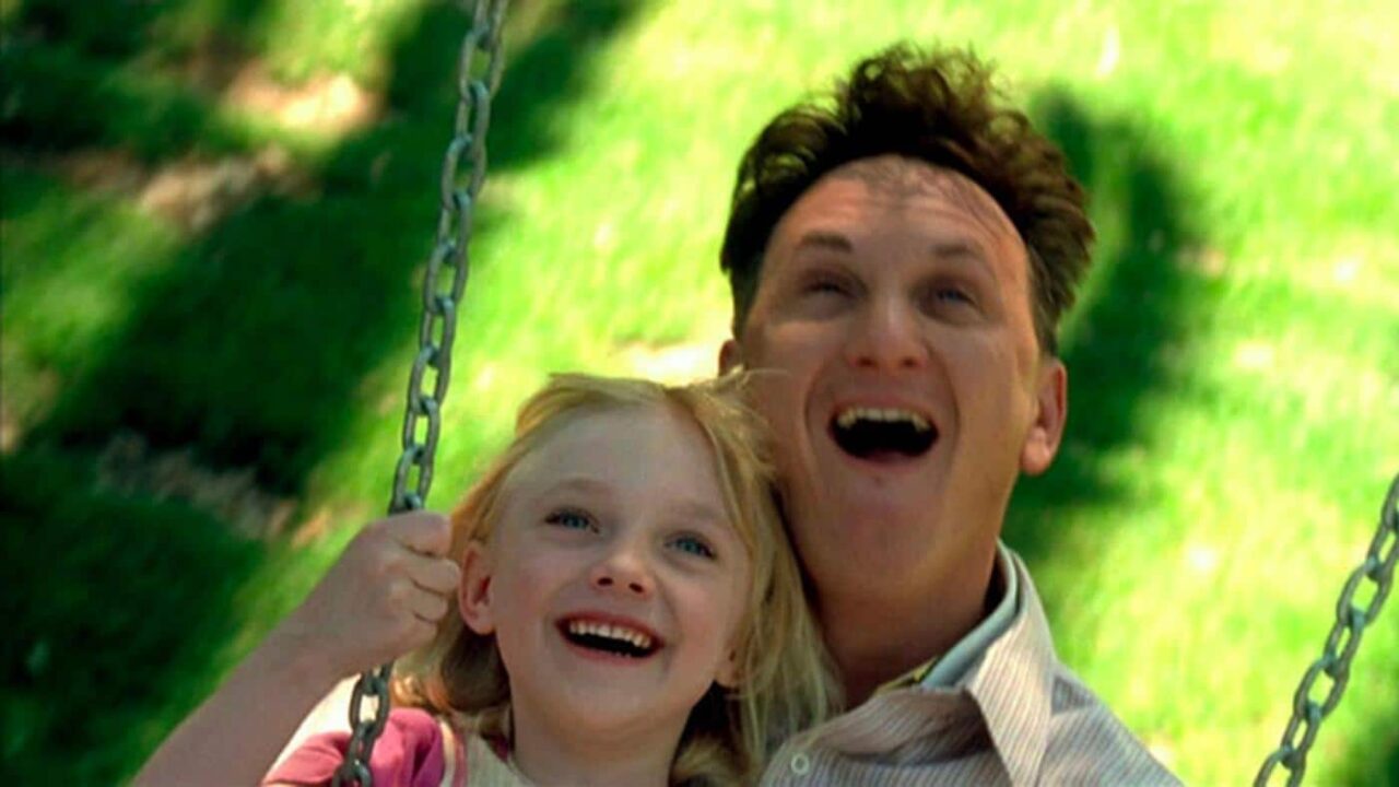 homem com a menina em um balanço tirado do filme uma lição de amor