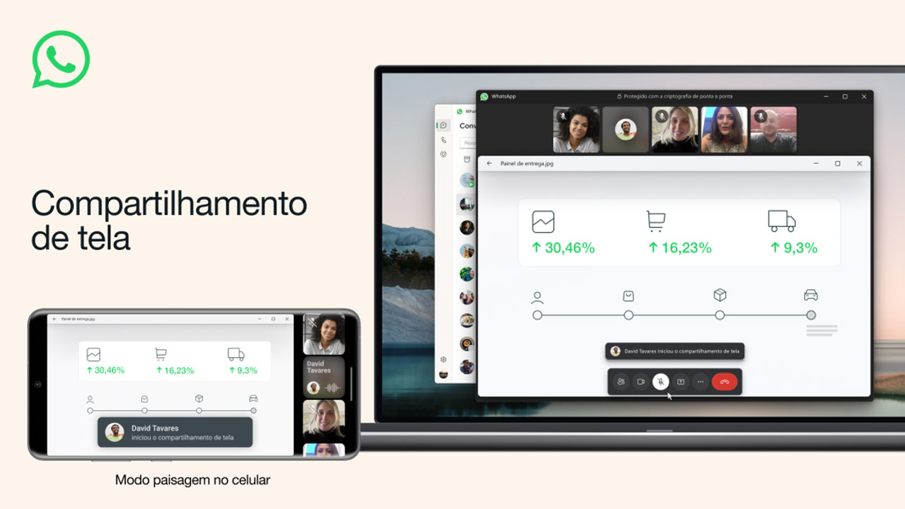 Como compartilhar a tela do celular pelo WhatsApp