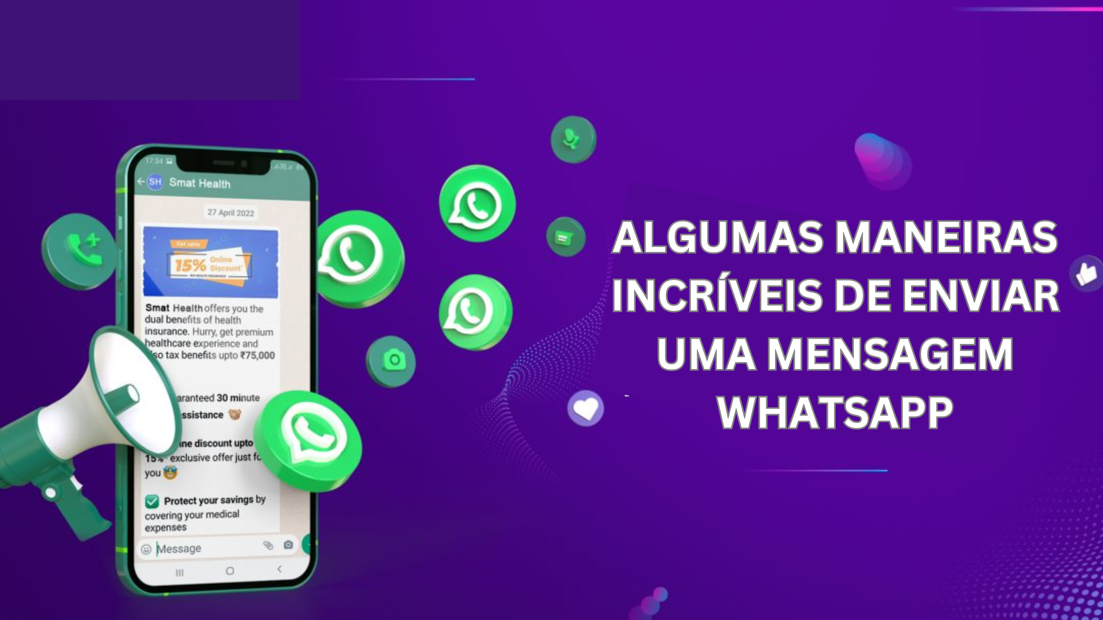Algumas maneiras incríveis de enviar uma mensagem pelo WhatsApp