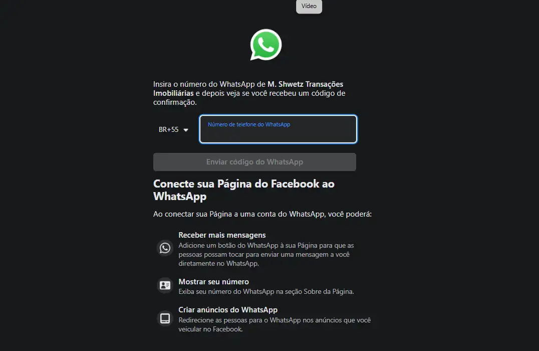 como conectar whatsapp facebook