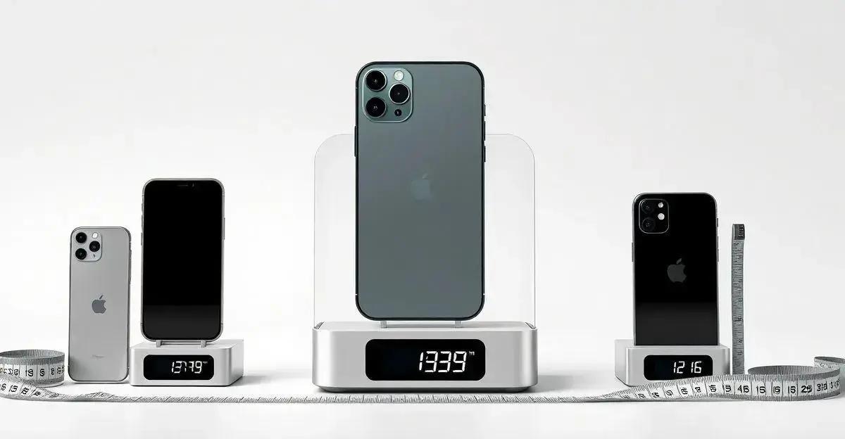 Comparando o peso com outros iPhones Comparando o peso com outros iPhones