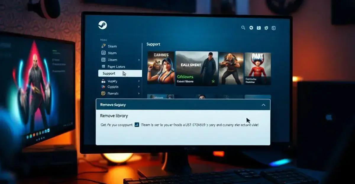 O primeiro passo para remover um jogo da sua conta Steam é abrir o cliente Steam no seu computador. O primeiro passo para remover um jogo da sua conta Steam é abrir o cliente Steam no seu computador.
