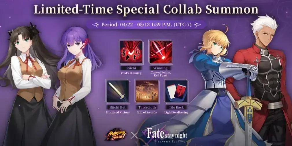 Mahjong Soul e Fate/stay night: Colaboração Imperdível Já Disponível