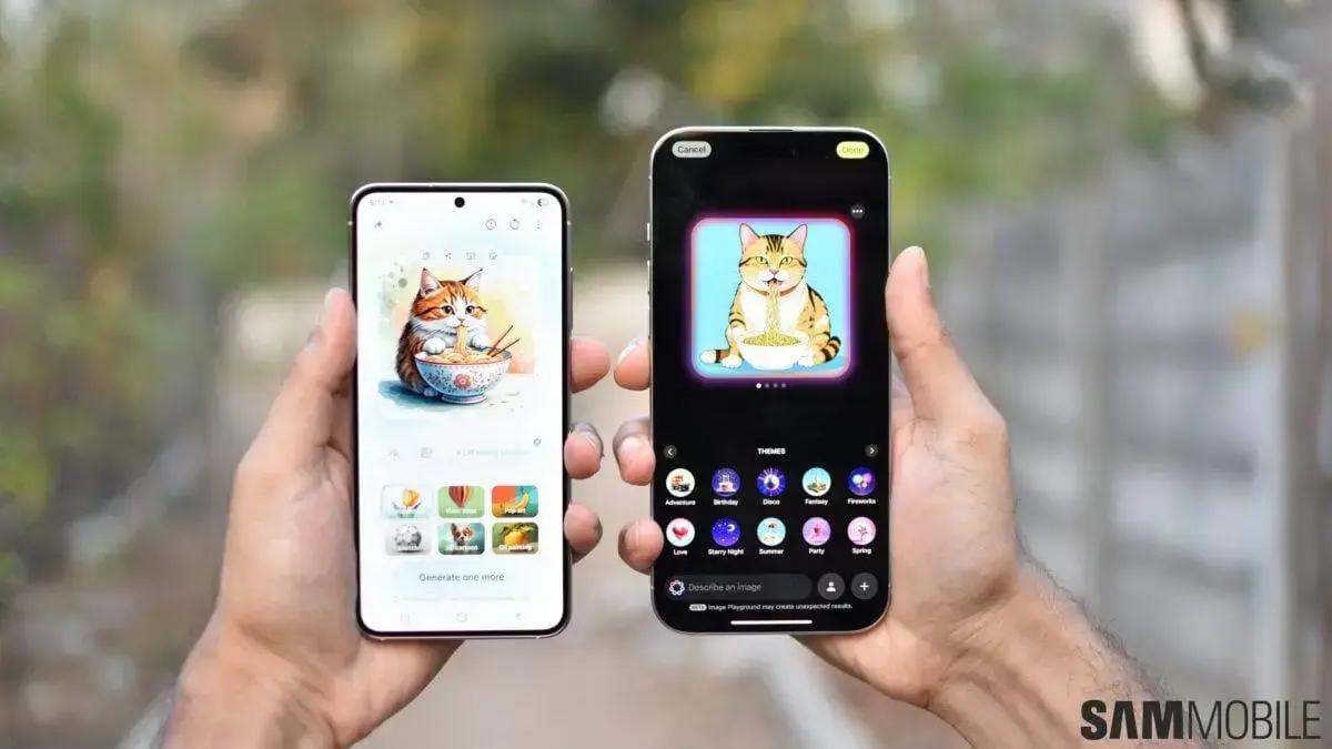 Comparativo: Galaxy AI e Apple Intelligence na edição de imagens
