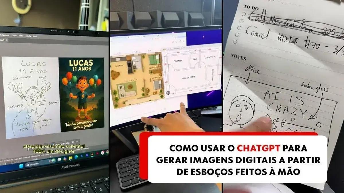 Como gerar imagens digitais com esboços e ChatGPT