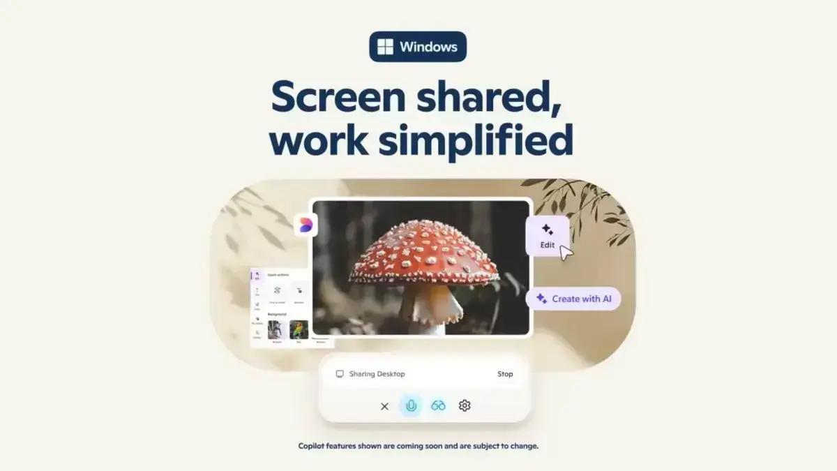 Atualização do Copilot no Windows 11 amplia compartilhamento de tela com IA