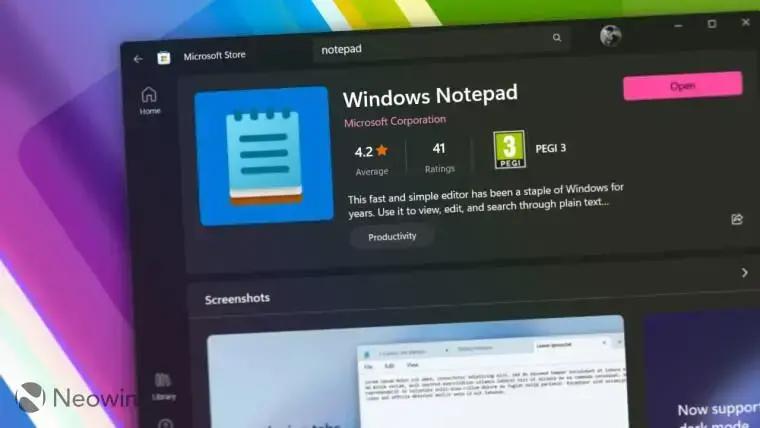 Notepad perde foco com inovações e IA no Windows