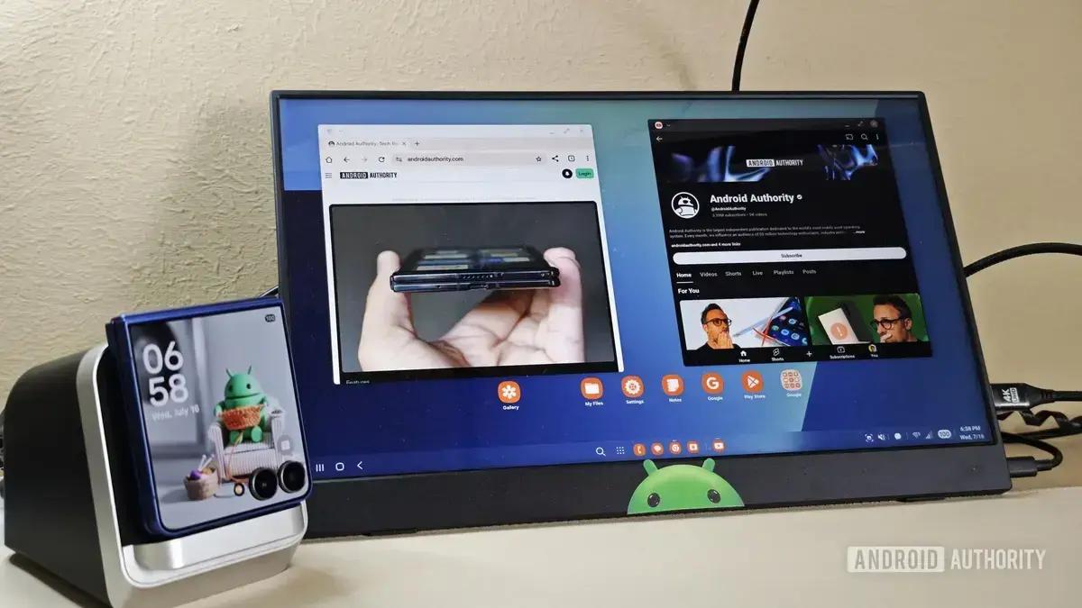 Samsung DeX chega ao Galaxy Z Flip 7 com suporte a cabos e conexão sem fio