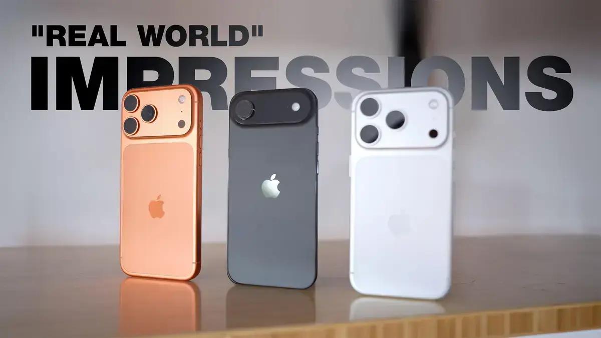 Primeiras impressões da linha iPhone 17: comparação entre iPhone Air fino e os modelos Pro mais potentes
