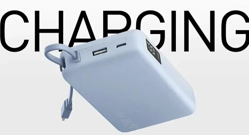Xiaomi lança power bank de 20.000mAh com cabo integrado e carregamento de 67W