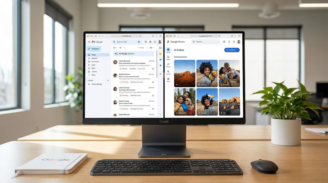 Google lança oficialmente AI Mode para Gmail e Fotos com integração e função pessoal gratuita