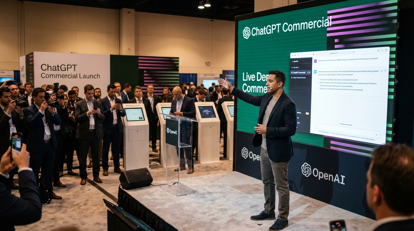 Lançamento oficial do OpenAI ChatGPT Comercial com IA conversacional e preço variável em U$