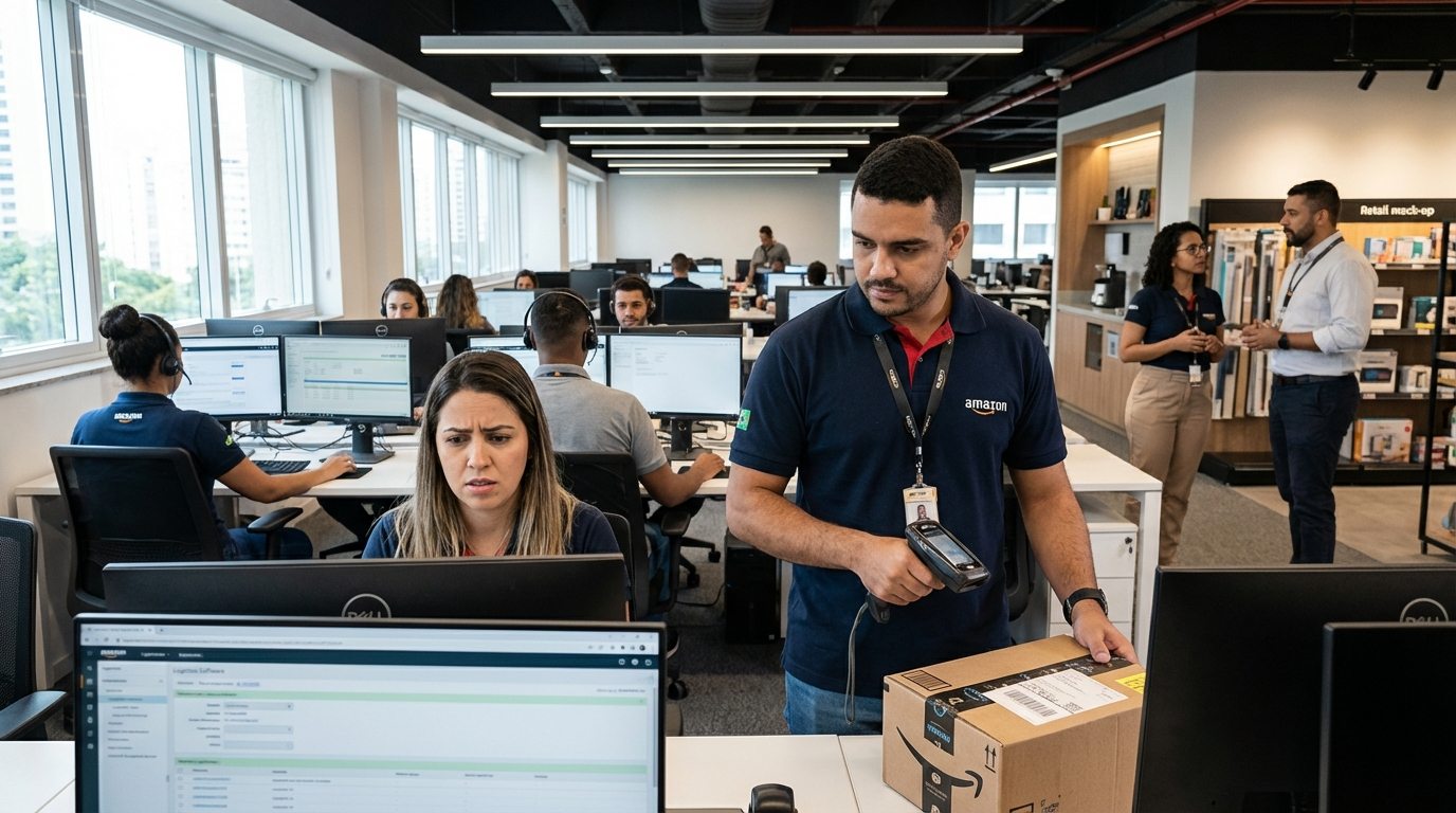Quais setores brasileiros correm risco de demissão em massa por IA, como na Amazon?
