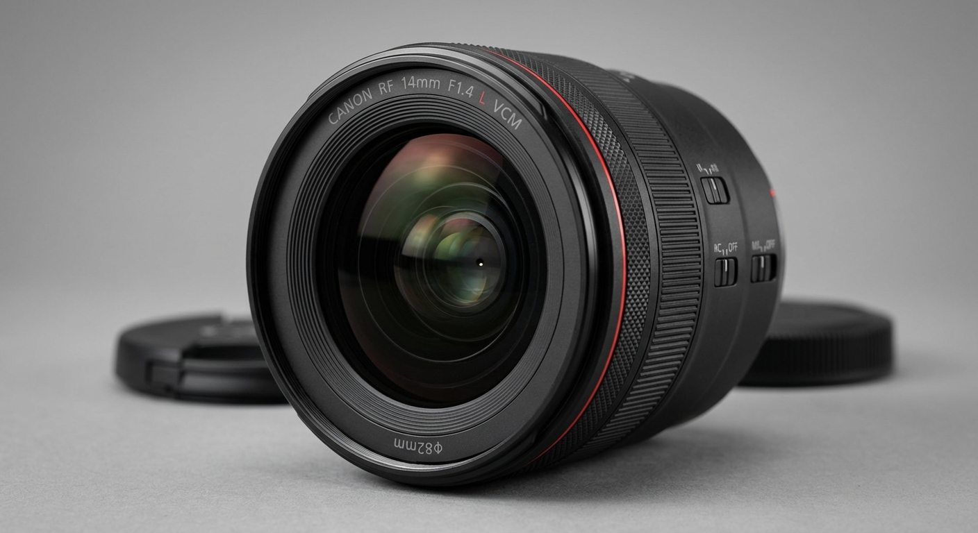 Canon RF 14mm f/1.4L VCM confirmado com abertura f/1.4; preço em dólar não divulgado